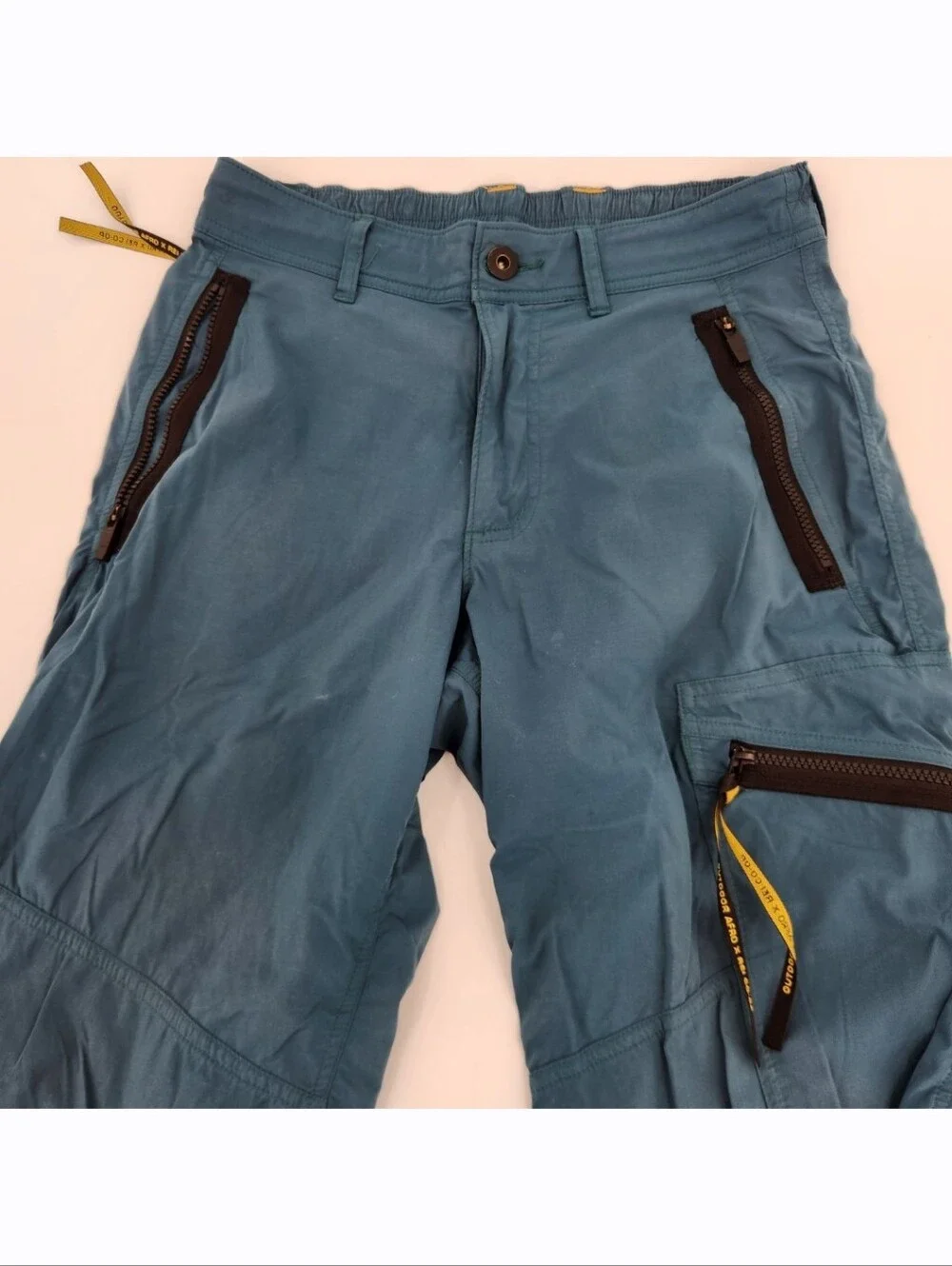 Outdoor Afro X REI Coop Trail Pants Mens Size 30x30 Teal Zip Pockets Hiking